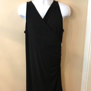 Michael Kors Zip Ruch-Side Faux Wrap Jersey Dress